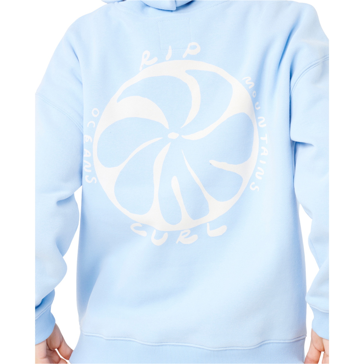 2025 Rip Curl Womens Shore Break Heritage Hoodie 0AKWFL - Light Blue
